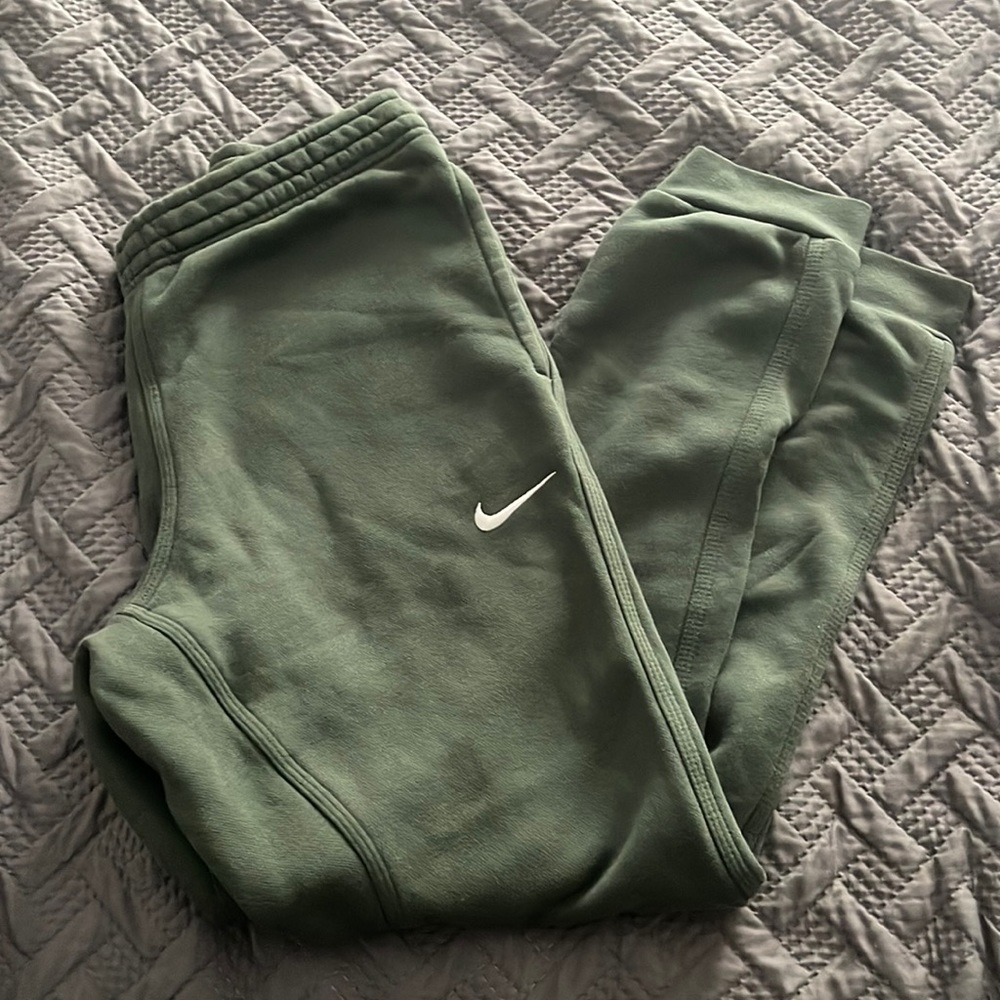 Nike green joggers size large